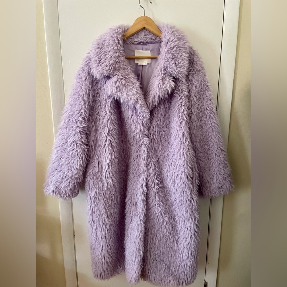 By Anthropologie Purple Fuzzy Duster Jacket